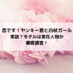 恋ですヤンキー君と白杖ガールは実話？モデルは実在人物か徹底調査！