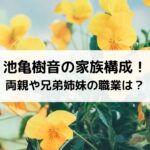 池亀樹音の家族構成！両親や兄弟姉妹の職業は？