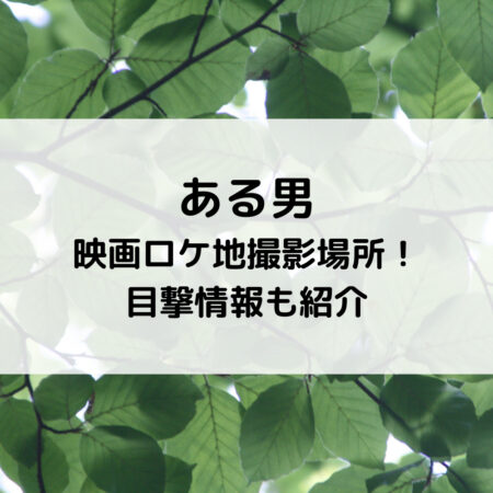 ある男映画ロケ地撮影場所！目撃情報も紹介