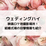 ウェディングハイ映画ロケ地撮影場所！結婚式場の目撃情報も紹介