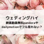 ウェディングハイ映画動画無料pandoraやdailymotionでフル見れない？