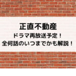 正直不動産ドラマ再放送予定！全何話のいつまでかも解説！