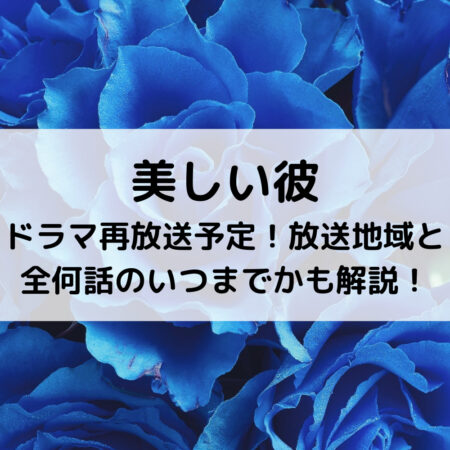 美しい彼ドラマ再放送予定！放送地域と全何話のいつまでかも解説！