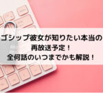 ゴシップ彼女が知りたい本当の再放送予定！全何話のいつまでかも解説！
