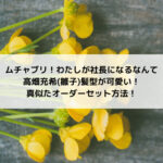 ムチャブリわたしが社長になるなんて高畑充希(雛子)髪型が可愛い！真似たオーダーセット方法！