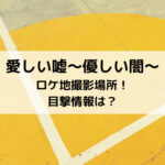 愛しい嘘優しい闇ロケ地撮影場所！目撃情報は？