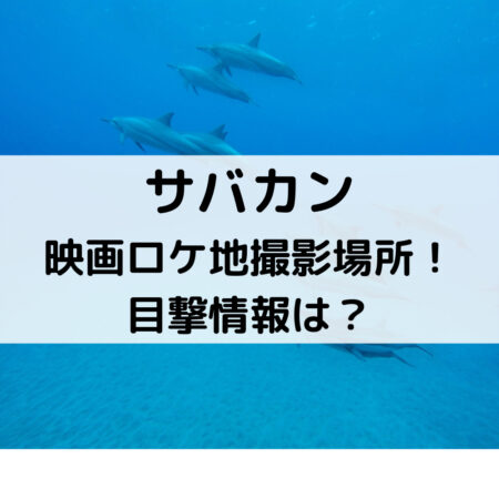 サバカン映画ロケ地撮影場所！目撃情報は？