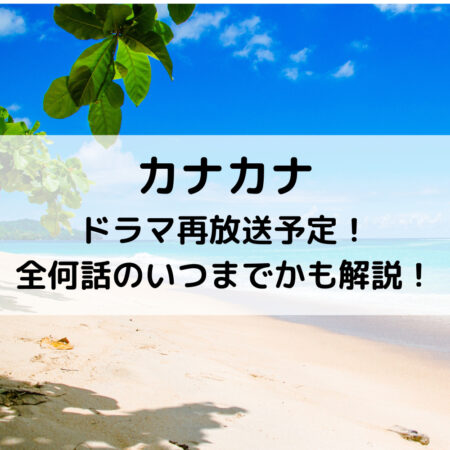 カナカナドラマ再放送予定！全何話のいつまでかも解説！
