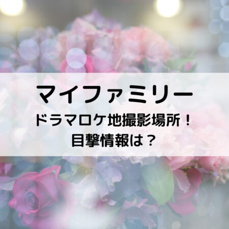 マイファミリードラマロケ地撮影場所！目撃情報は？