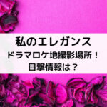 私のエレガンスドラマロケ地撮影場所！目撃情報は？