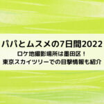 パパとムスメの7日間2022ロケ地撮影場所は墨田区！東京スカイツリーでの目撃情報も紹介