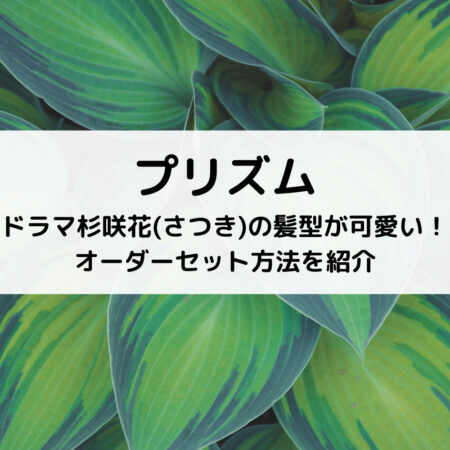 プリズムドラマ杉咲花 さつき の髪型が可愛い オーダーセット方法を紹介 ベルーチェ