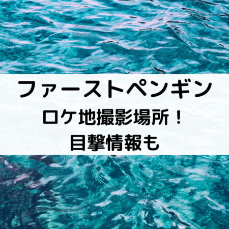 ファーストペンギンロケ地撮影場所！目撃情報も
