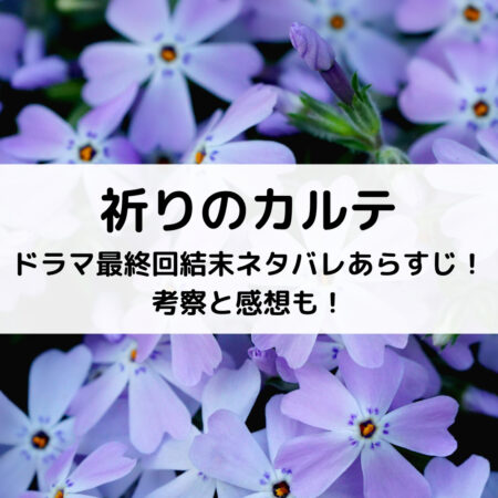 祈りのカルテドラマ最終回結末ネタバレあらすじ！考察と感想も！